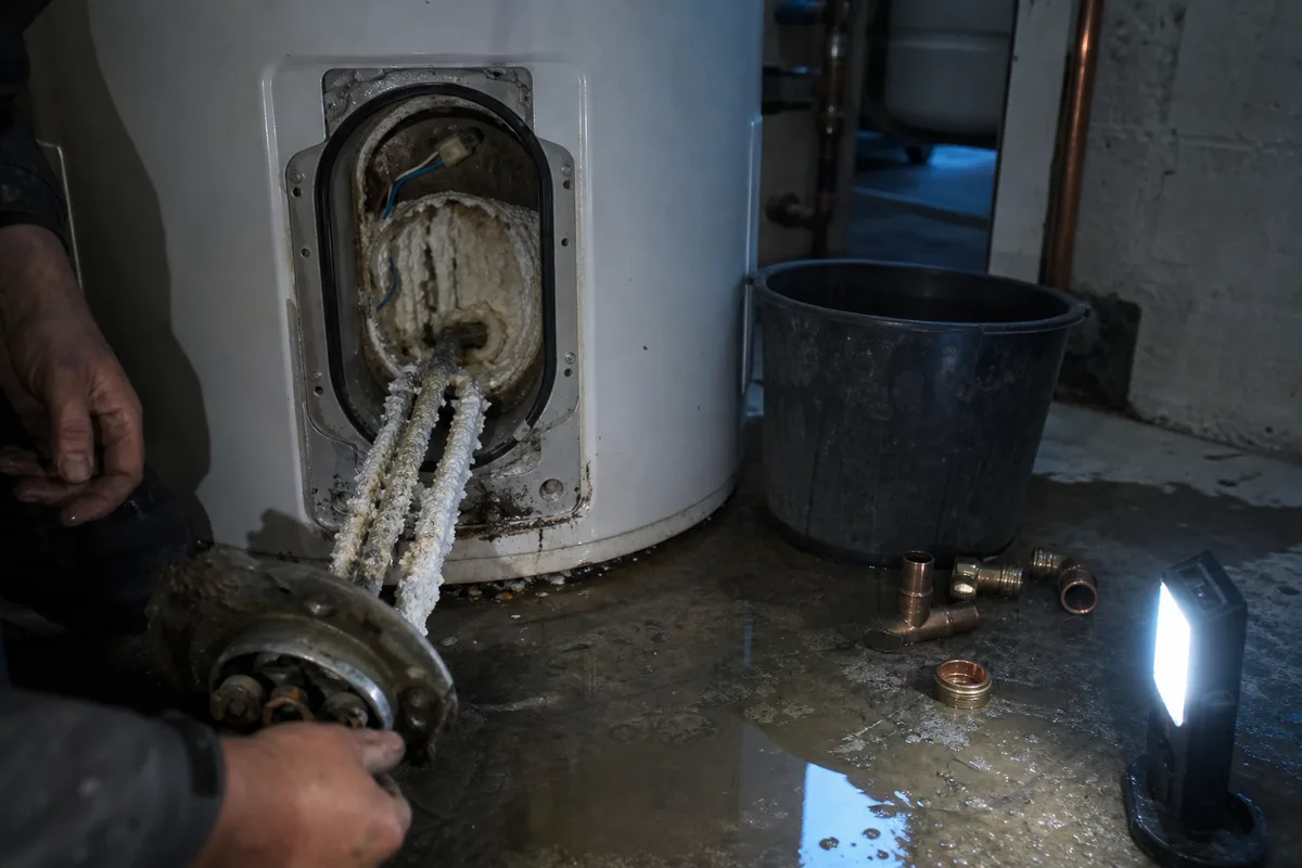 Chauffe-eau entartré isolé en urgence lors d&rsquo;une intervention de nuit à Grabels
